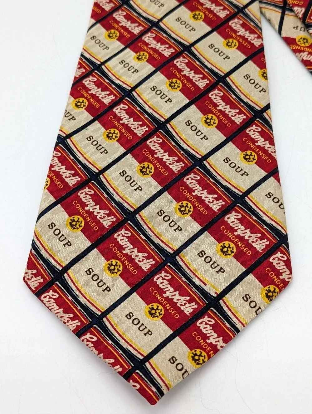 Vintage Campbell's Soup Can Red Yellow Novelty Tie